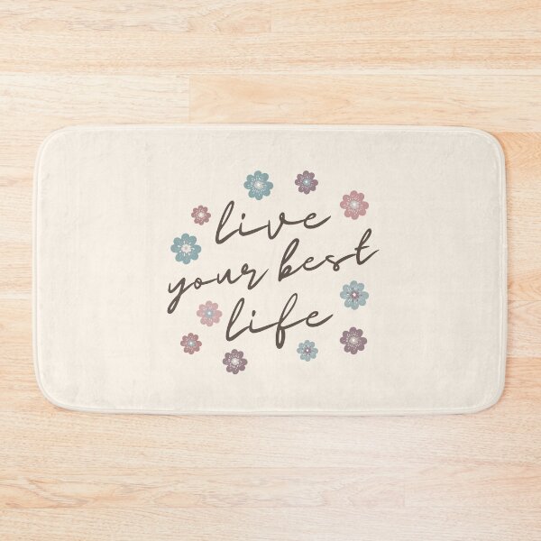 Item preview, Live Your Best Life Quote Abstract Flowers Floral Design designed and sold by zedonee.