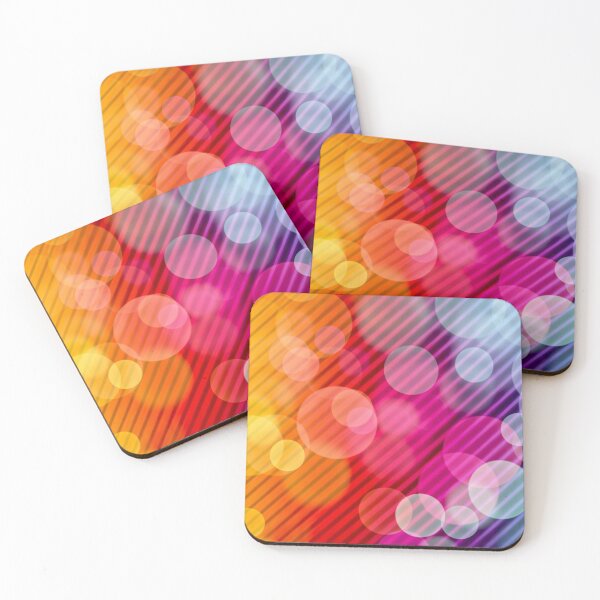 Item preview, Rainbow bokeh with diagonal stripes  designed and sold by Bonheurem.