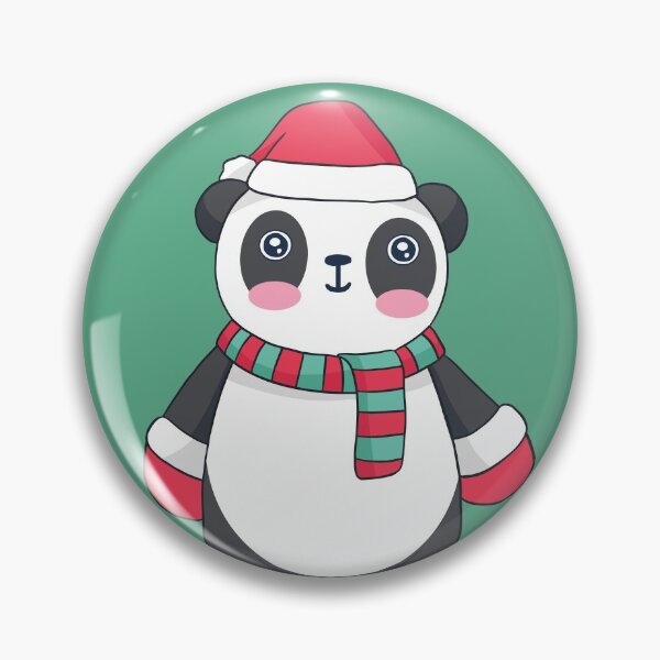 Item preview, Christmas Panda with Santa Hat & Scarf designed and sold by SLAG-Creative.