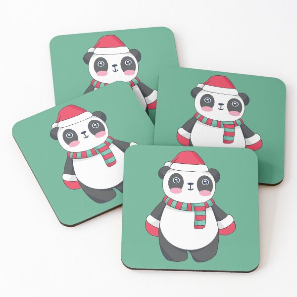 Item preview, Christmas Panda with Santa Hat & Scarf designed and sold by SLAG-Creative.