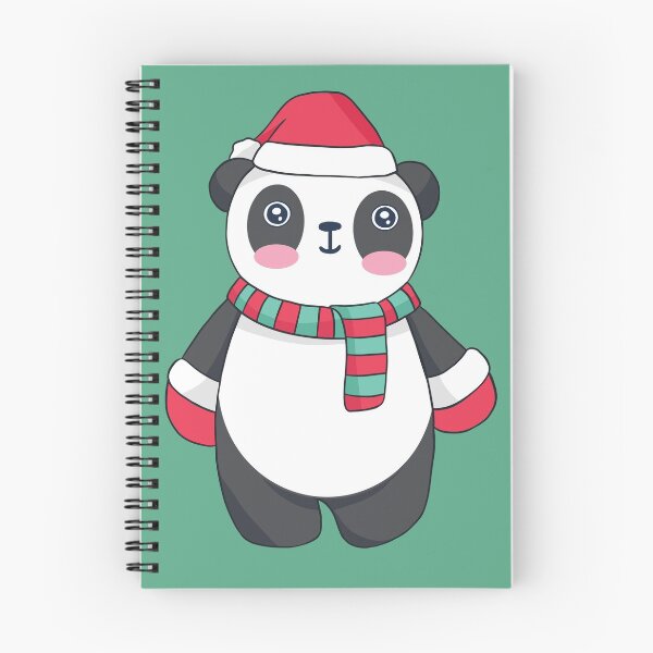Item preview, Christmas Panda with Santa Hat & Scarf designed and sold by SLAG-Creative.