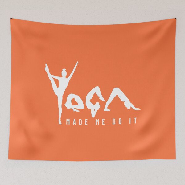 Item preview, Yoga Made Me Do It - Orange designed and sold by VicEllisArt.