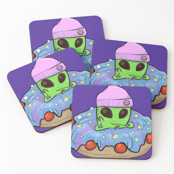 Item preview, Genial donut espacial morado alienígena designed and sold by wyrmskin.