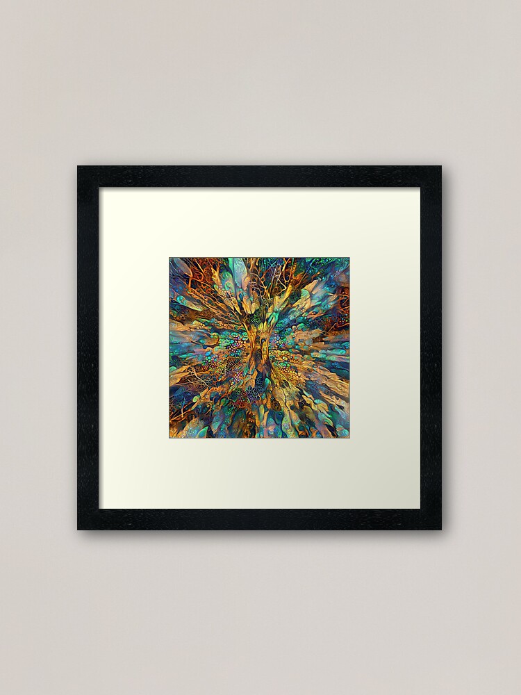 Alternate view of Deepdream abstraction Framed Art Print