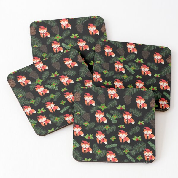 Item preview, Fox Christmas Pattern  designed and sold by HelloLoriDesign.