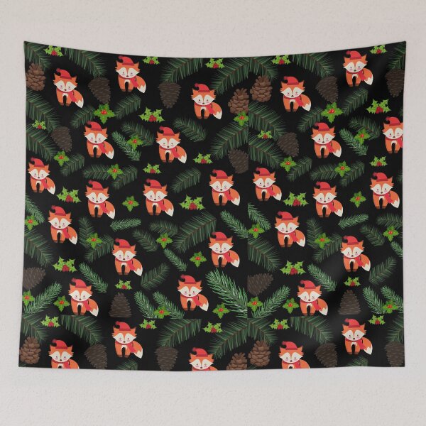 Item preview, Fox Christmas Pattern  designed and sold by HelloLoriDesign.