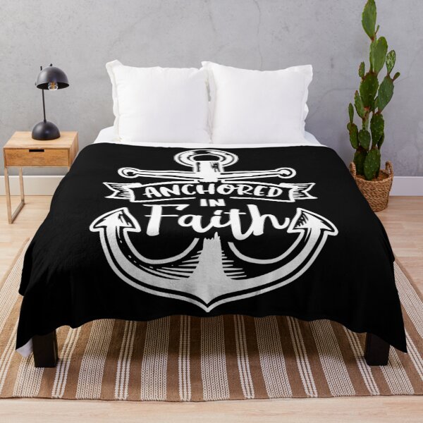 Item preview, Anchored In Faith Religious Motivation Inspiration designed and sold by TooFlyDesign.