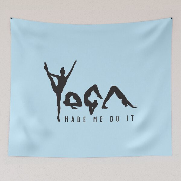 Item preview, Yoga Made Me Do It - Blue designed and sold by VicEllisArt.