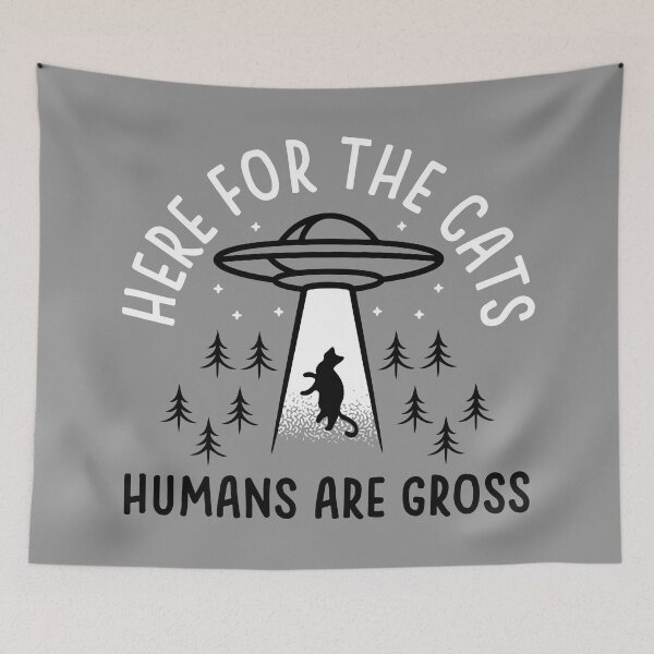 Item preview, Here For Cats, Humans Are Gross designed and sold by printify.