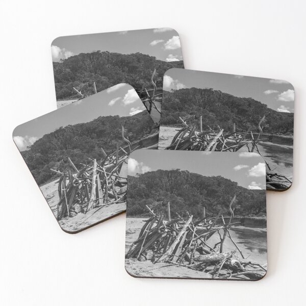 Item preview, Black and White Sticks on the beach designed and sold by Michael Cherne.