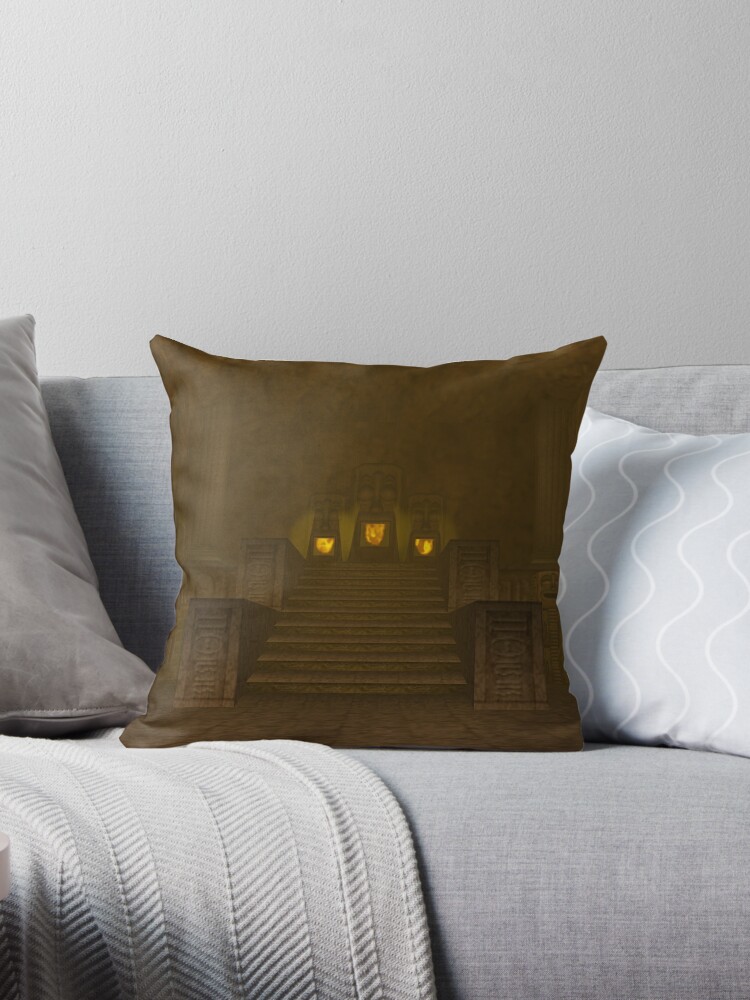 Fire Temple Entrance From The Legend Of Zelda Ocarina Of Time Throw Pillow By Unitshifter