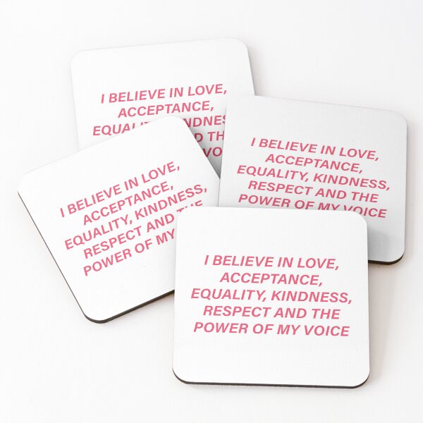 Item preview, I believe in love, acceptance, equality, kindness, respect and the power of my voice designed and sold by HumanNation.