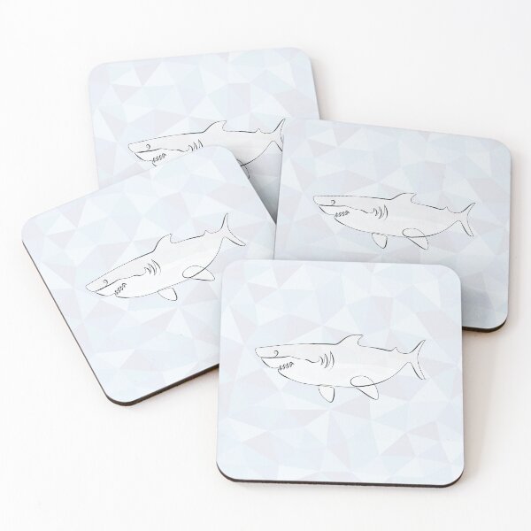 Item preview, Friendly Shark One Line (Triangles) designed and sold by frangipaniarts.