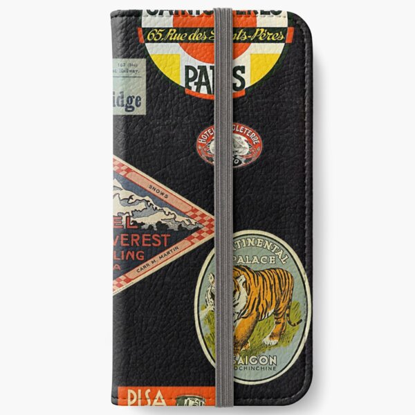 Vintage Travel Journal iPhone Wallet