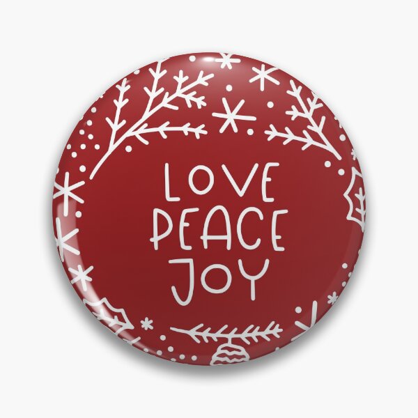 Item preview, Christmas red white decorations. Love Peace Joy greeting designed and sold by RusticGarden.