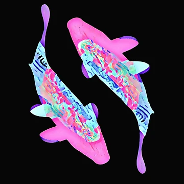 Artwork thumbnail, Koi Carp Fish Pair by DesignsofNote