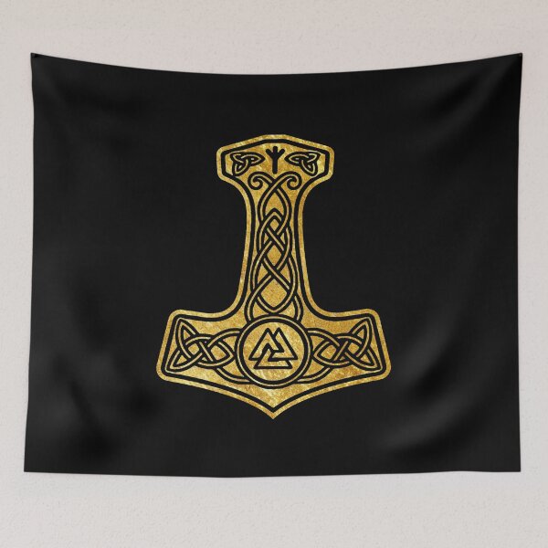 Item preview, Mjölnir (Thor’s Hammer) (on black) designed and sold by DotorEaon.