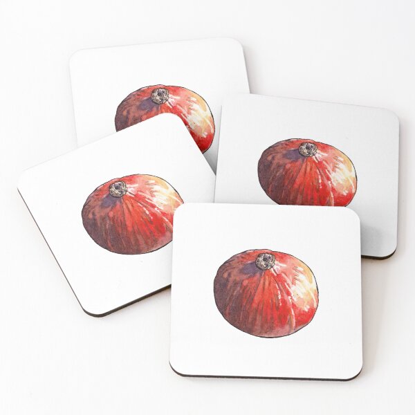 Item preview, Watercolor Red Kuri Squash designed and sold by AquarellChill.