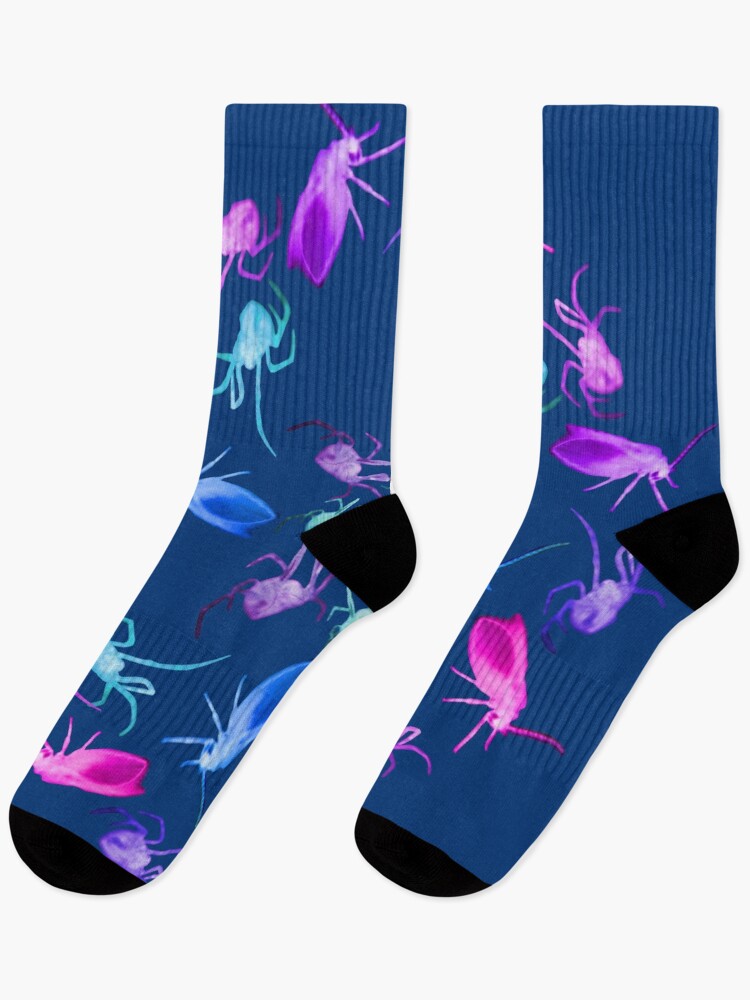 Thumbnail 1 of 5, Socks, Spider Moth Flower 1 designed and sold by errorface.