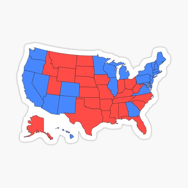 Electoral College Map 2020 Sticker