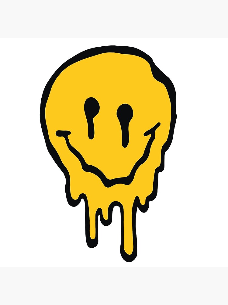 Happy Melted Face Art Board Print