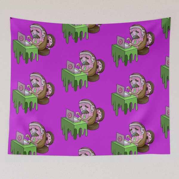 Item preview, Remote Office Worker Pink Donut designed and sold by wyrmskin.