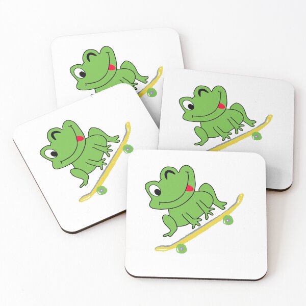 Item preview, FROG ON SKATEBOARD designed and sold by RoaaMagic.