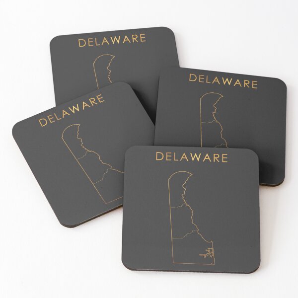 Item preview, Delaware Gold State Counties Map designed and sold by Alo.