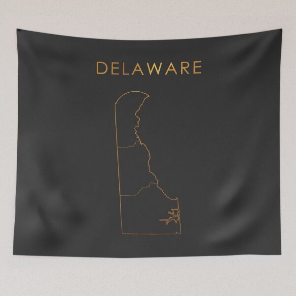 Item preview, Delaware Gold State Counties Map designed and sold by Alo.