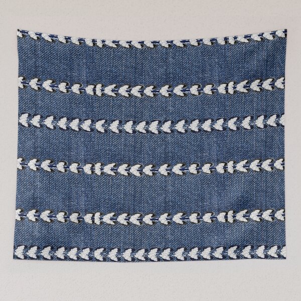 Aperçu de l'œuvre Pièces de jeans bleu foncé -ropes créée et vendue par wiwiart.