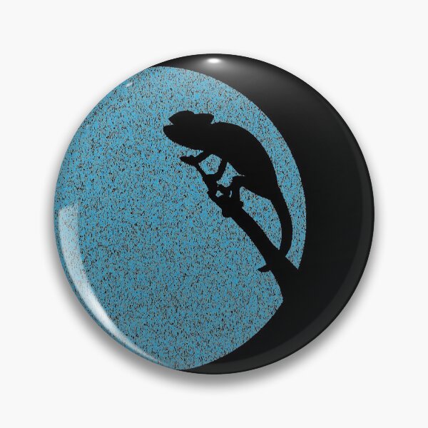 Item preview, Minimalist Distressed Blue Chameleon Moon designed and sold by pelagio.
