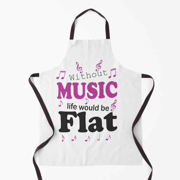Item preview, Without music life would b flat ,Gift idea illustration design, For Music Lover. designed and sold by Geeks-Design.