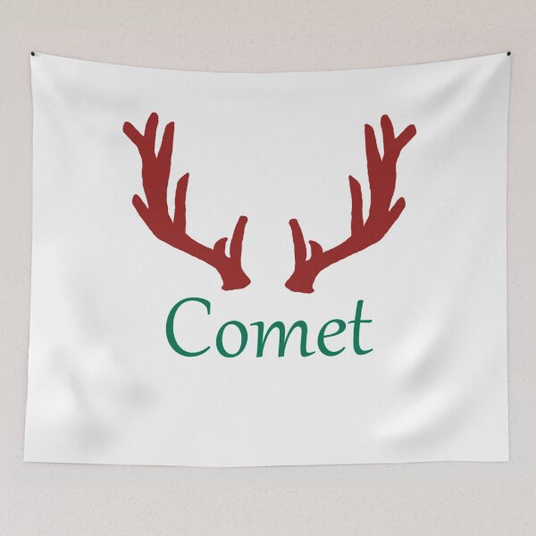 Item preview, Comet Antler Reindeer Green and Red designed and sold by ArtsyRabbit.