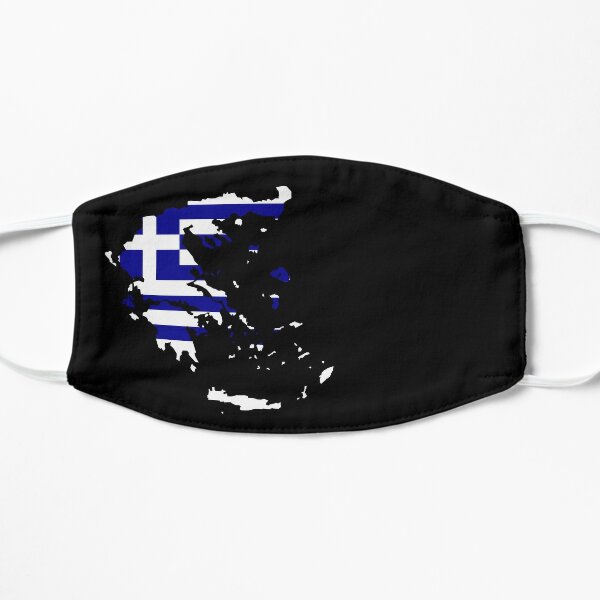 Greece flag map black Flat Mask