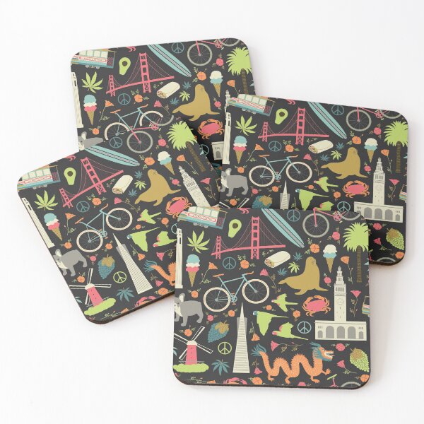 Item preview, Whimsical San Francisco pattern celebrating the quirks of the city we love designed and sold by Portia Monberg.