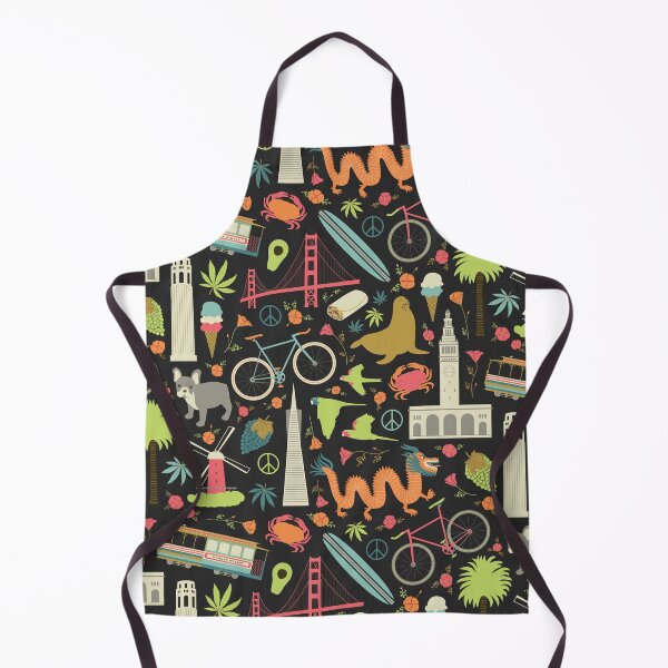 Item preview, Whimsical San Francisco pattern celebrating the quirks of the city we love designed and sold by Portia Monberg.