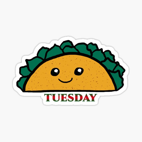Tuesday The Taco Sticker