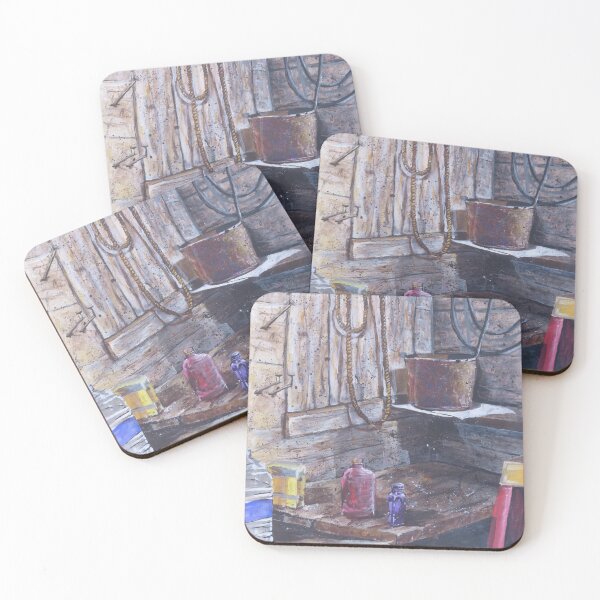 Item preview, Cubo y botellas en el granero designed and sold by Connie Wagner.