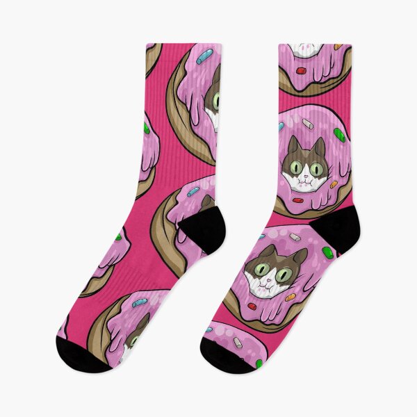 Item preview, Cute Pink Donut Cat Cartoon designed and sold by wyrmskin.