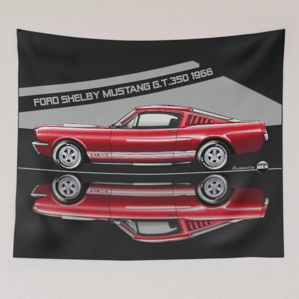 Item preview, Ford Shelby Mustang GT 350 Candy Apple Red / White Le Mans Stripes designed and sold by Azaziel.