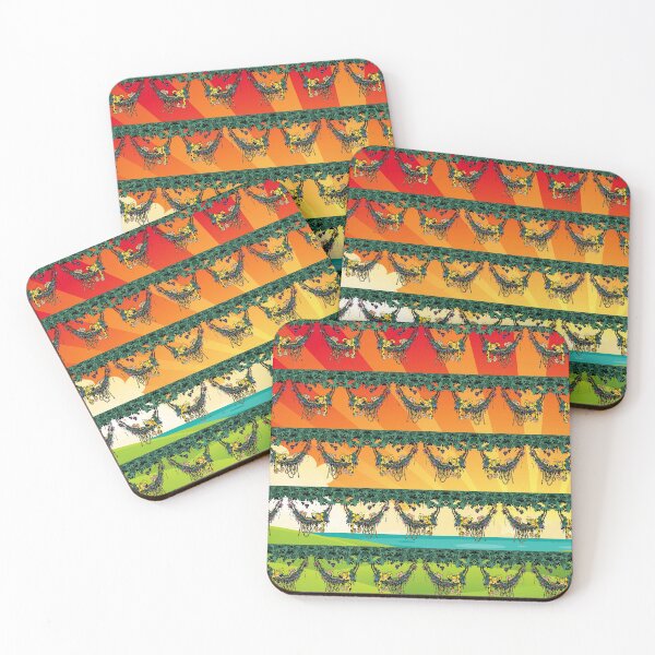 Item preview, Marsupilami in hammock / Sunset / Pattern designed and sold by Hubashop.