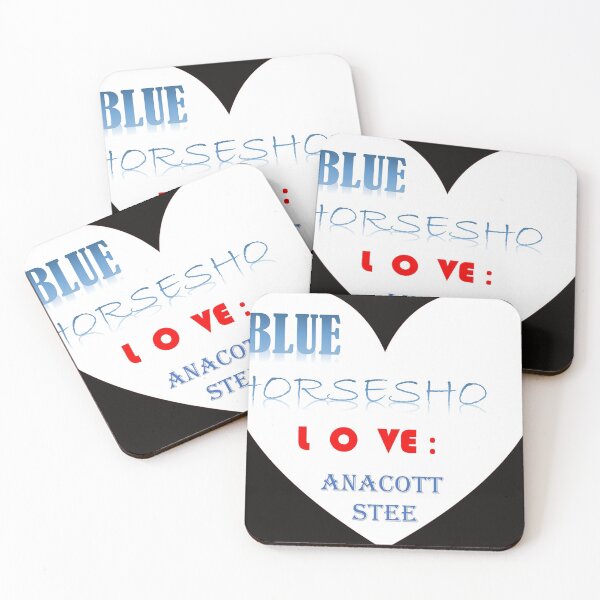 Item preview, BLUE HORSESHOE LOVE ANACOTT STEEL! FUNNY CLOCKS designed and sold by Dahani-mo.