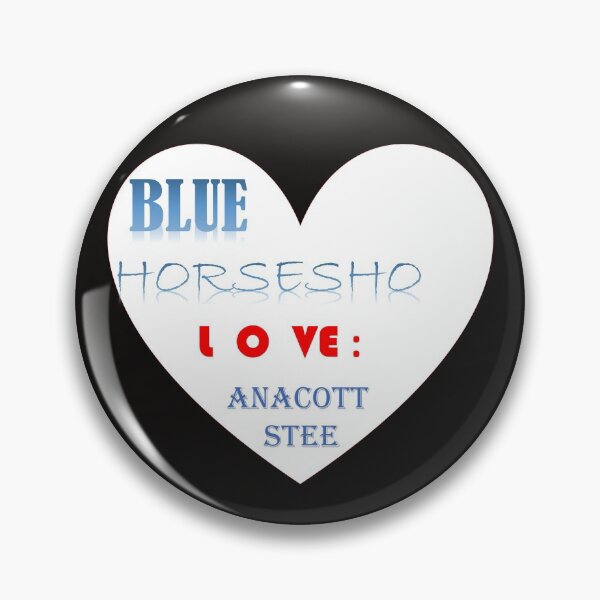 Item preview, BLUE HORSESHOE LOVE ANACOTT STEEL! FUNNY CLOCKS designed and sold by Dahani-mo.