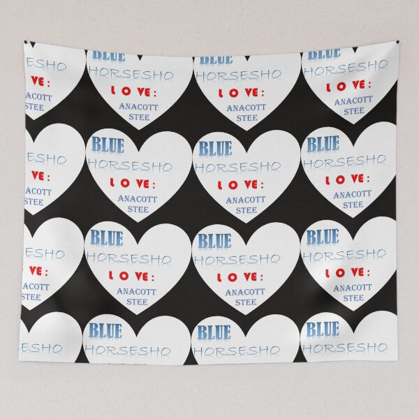 Item preview, BLUE HORSESHOE LOVE ANACOTT STEEL! FUNNY CLOCKS designed and sold by Dahani-mo.