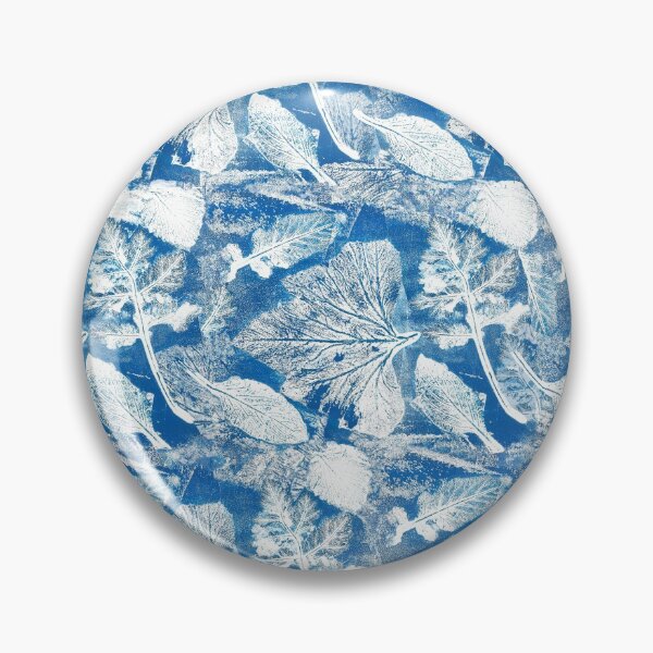 Item preview, Botanical Blue White Monoprint designed and sold by pear-la.