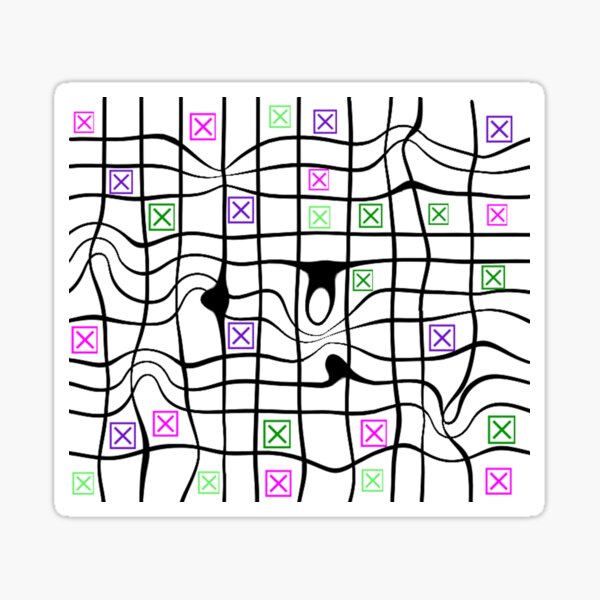 Lines and crosses Sticker