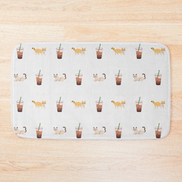 Item preview, Cute cats and boba milk tea designed and sold by greenteakitty.