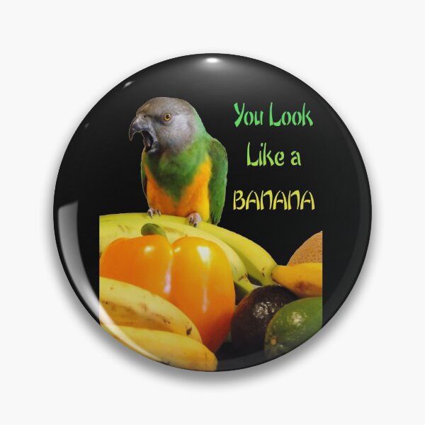 Item preview, Senegal Parrot Funny Banana Meme designed and sold by RiffXS.
