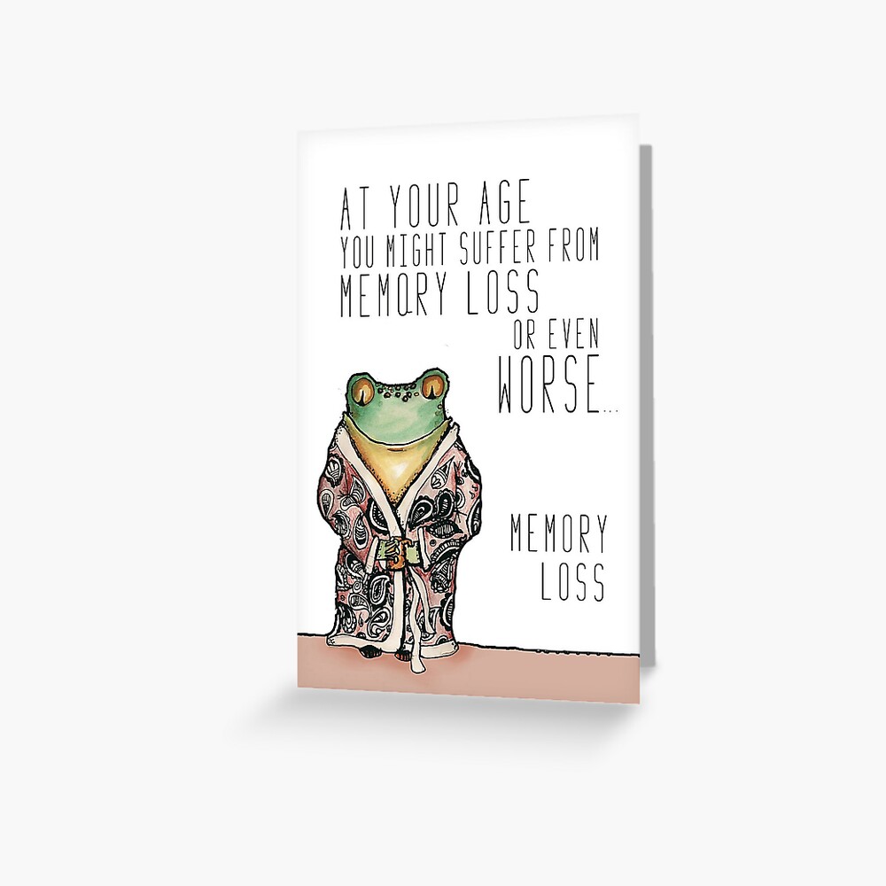 Memory loss Greeting Card