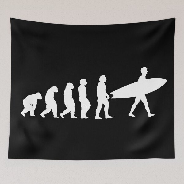 Item preview, Evolution Of Man To Surfer Vintage, Surfing Gift, Surfer and Sea Ocean Waves rider designed and sold by ArtsyloShop.